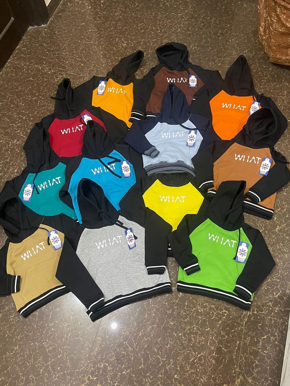 WHAT Kids Hoody | 100% Cotton | 10 Colors | Ages 2-10